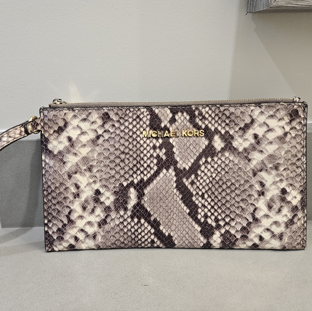 Michael Kors Snake Skin Clutch
